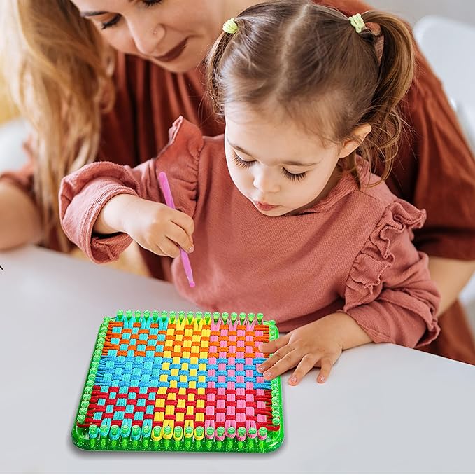 REENLIV Upgraded Weaving Loom Kit Toys for Kids & Adults, DIY Arts & Crafts, Easy Potholder Loom Knitting Activity for Beginners, Ideal Gifts for Girls Ages 5 6 7 8-12 13 Years Old, 252 Craft Loops