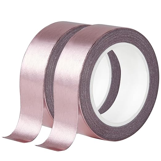 QDiShi Rose Gold washi Tape for Wall Decor Decorative,Foil Masking Tape Low Tack Self Adhesive Decorative Washi Tape Shiny Metallic Color washi Tape 0.59in x66FT