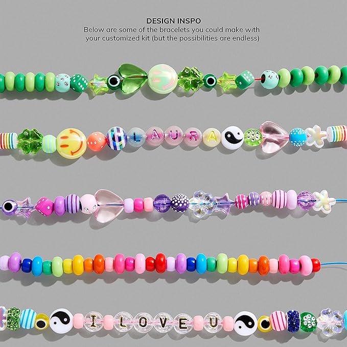 BaubleBar Ultimate DIY Bracelet Kit | 1000+ Pcs | Great for a Gift or Party | Bracelet Jewelry Making Kit with Beads