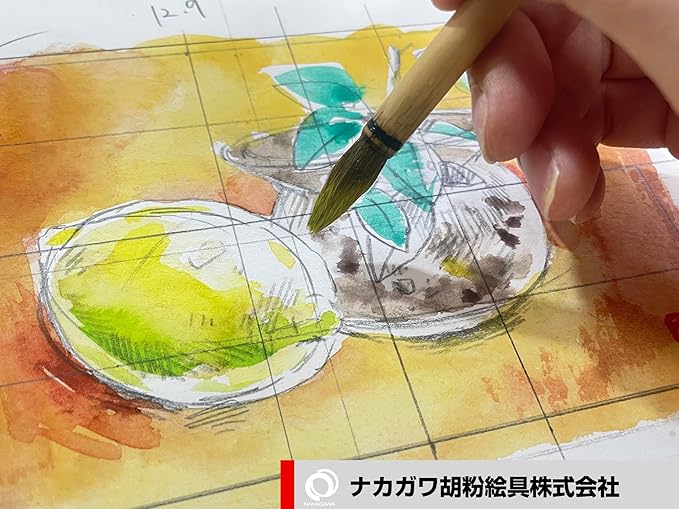 Japanese Gansai Watercolor Set – 12 Handcrafted Earth Tones, Solid Paints Made in Japan for Artists, Journaling & Illustration