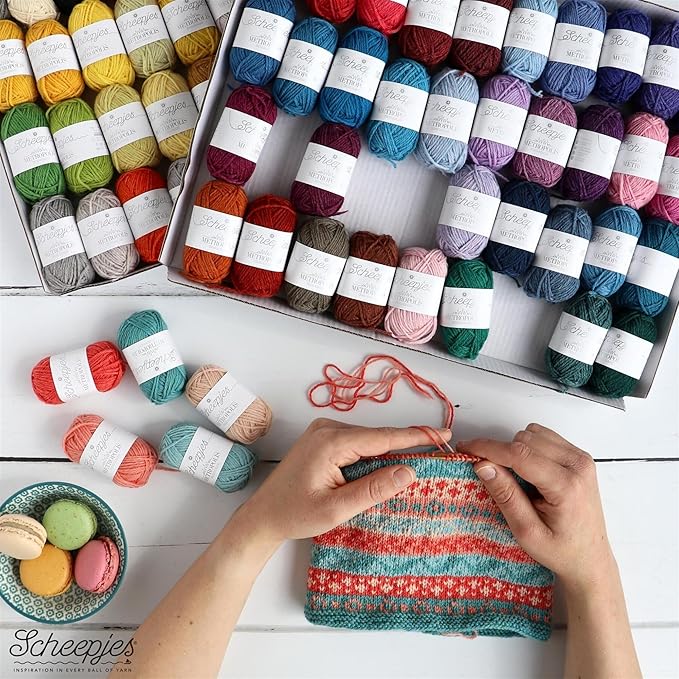 Scheepjes Metropolis Color Pack, 80 x 10 g Wool/Nylon Mini Skeins, Pack of 1