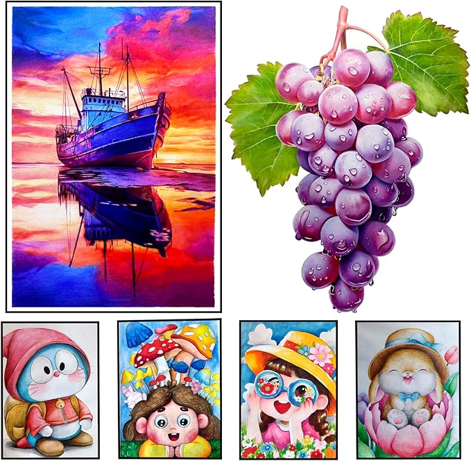 Heshengping 48 Color Colored Pencils Set for Coloring Books with 3-color Sketchbook coloring book Drawing kit Art Supplies with Roll up Canvas Case for Adults Beginners Teens