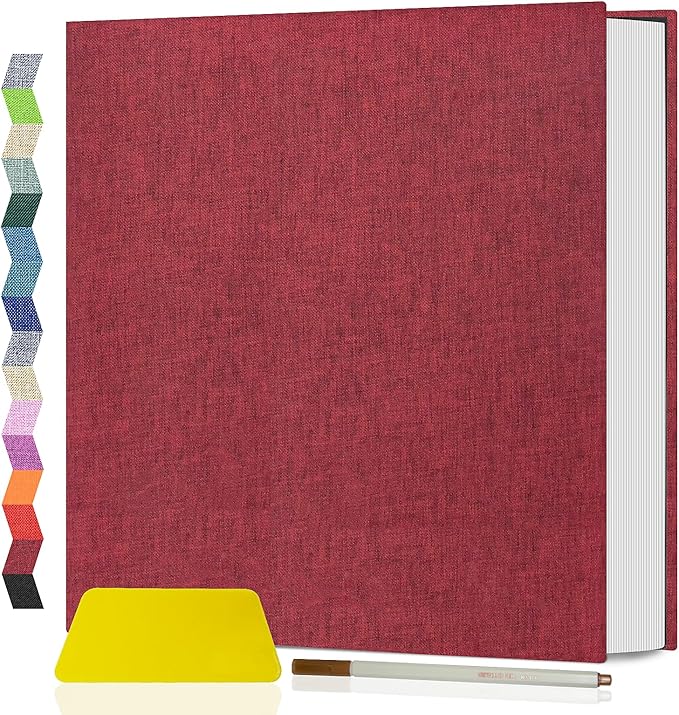 Popotop Photo Album Self Adhesive Scrapbook Album for 4x6 5x7 8x10 Pictures DIY Photo Book as Scrapbooking Supplies Kits, Birthday Gifts for Women Mom Wedding Baby Family Travel