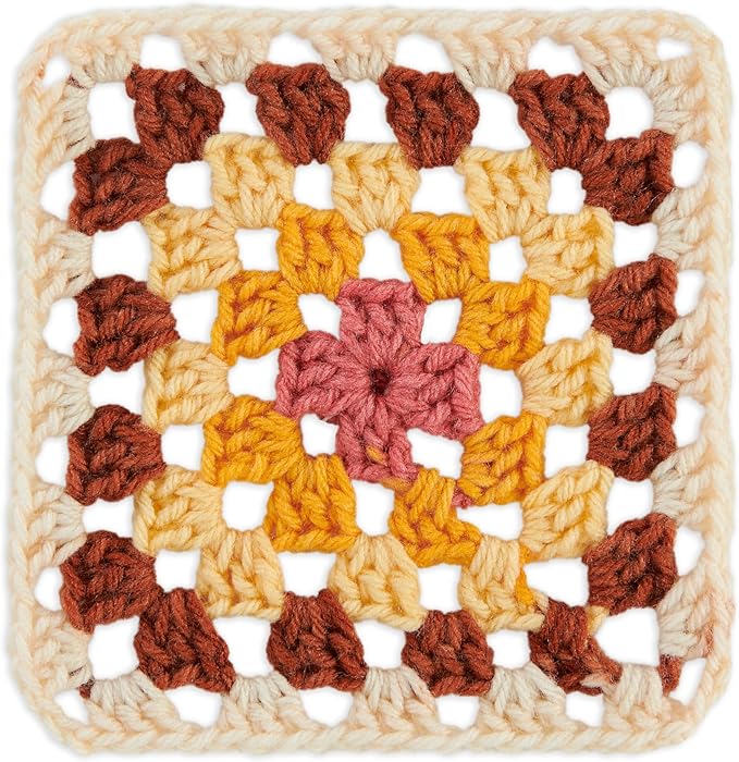 Red Heart All in One Granny Square Aran - Warm Wheat Yarn - 3 Pack of 250g/8.8oz - 100% Acrylic - #4 Worsted (Medium) - 381m/417Yards - for Knitting, Crochet and Amigurumi
