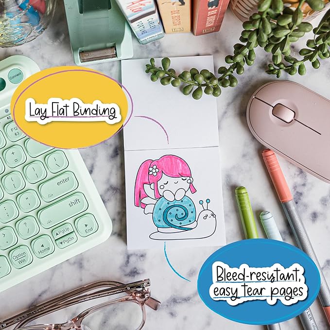 A Brighter Year The Original Adult Mini Coloring Book - Mythical & Magical Edition - 3” x 3” Pocket Size, 50 Pages, Lay Flat Binding, Thick Paper, No Bleeding - Stress/Anxiety Relief - Gift, Travel