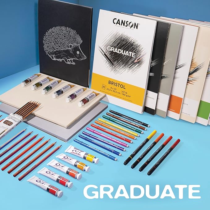 Canson Graduate Drawing Pad, Foldover, 5.5x8.5 inch, 30 Sheets | Artist Paper for Adults and Students - Drawing, Sketching and Art Journaling