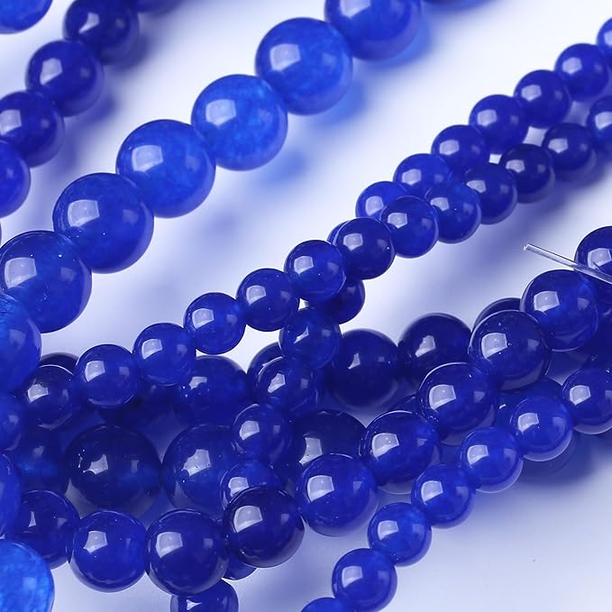 Mysterious Blue Chalcedony Stone Beads for Jewelry Making DIY Bracelet Necklace Jewelry Making 1 Strand 15.5inch 35PCS 10MM