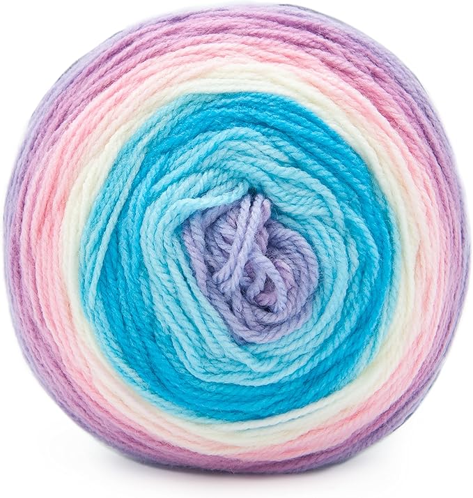 Lion Brand Yarn, Mandala DK Lightweight Yarn for Knitting, Crochet, and Crafts, Liger, 1 Pack, Self-Striping Acrylic Fiber for Baby Blankets, Multicolor Shawls and Variegated Cardigans