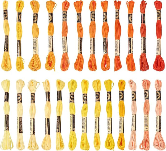 FASHEWELRY 218 Yards Friendship Bracelet String Orange Polyester Embroidery Floss 1mm Cross Stitch Cotton Floss for Hand Sewing Sachets Tassels Cushions Birthday Card DIY