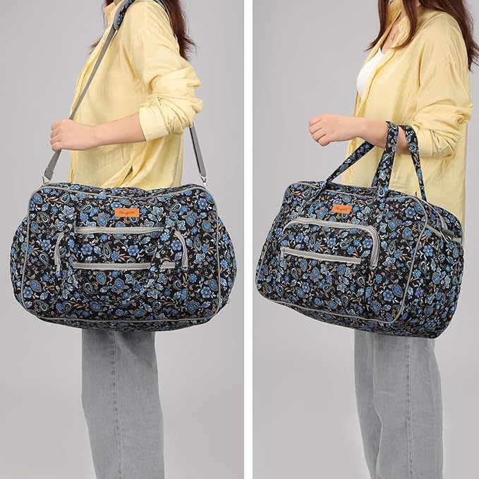 Yarn Storage Organizer, Knitting Crossbody Bag, Large Crochet Bag Tote Gift Yarn Holder Case for Carrying Projects, Knitting Needles, Crochet Hooks and Other Accessories (Paisley)