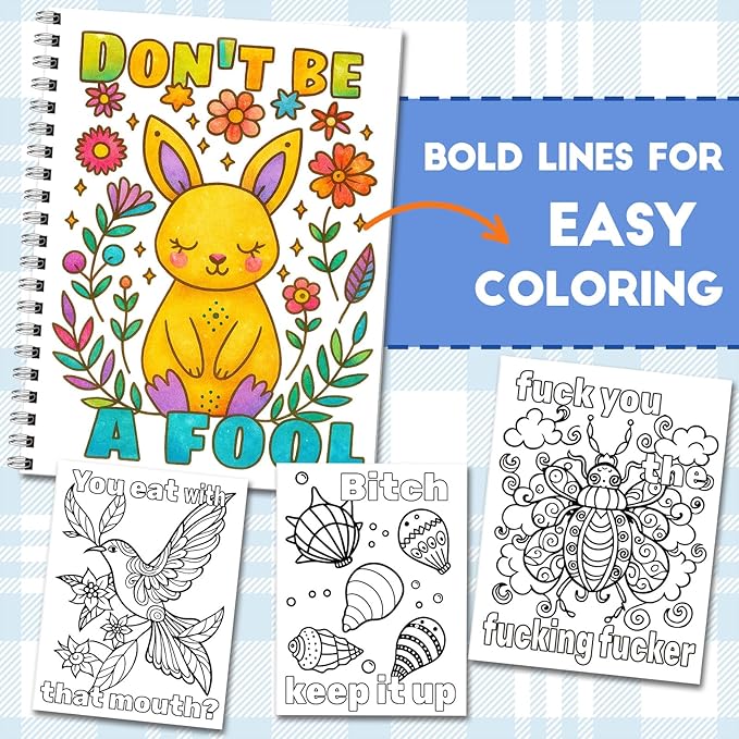 Zouier Swear Word Coloring Books with 36 Markers for Adults Relaxation, Funny Adult Coloring Book Spiral Bound for Women, Self Care Get Well Gifts for Women After Surgery