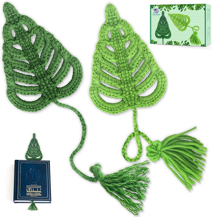 Crochetta Crochet Kit for Beginners, Amigurumi Crocheting Animals Kits w Step-by-Step Video Tutorials, Knitting Starter Pack for Adults and Kids, 2 Book Monstera Familly (40%+ Yarn Content)