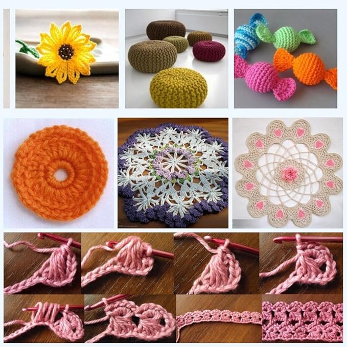 Crochet Hooks Set,Crochet Needles for Yarn,102 Pcs Crochet Accessories with Storage Case,Ergonomic Knitting Blunt Needles Stitch Marker DIY Hand Craft Art Tools Knitting Needles for Beginners