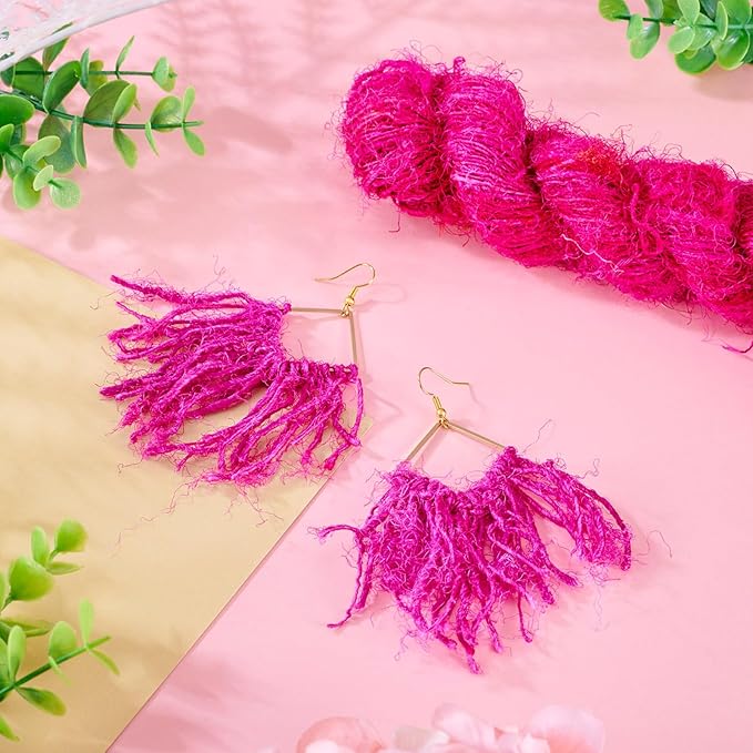 65.62 Yards Sari Silk Ribbon Yarn, Recycled Sari Ribbon Yarn Tassels Skeins Vintage Fabrics Crafts for Knitting Crocheting Macrame Tassels Scrapbook Craft Project Decor