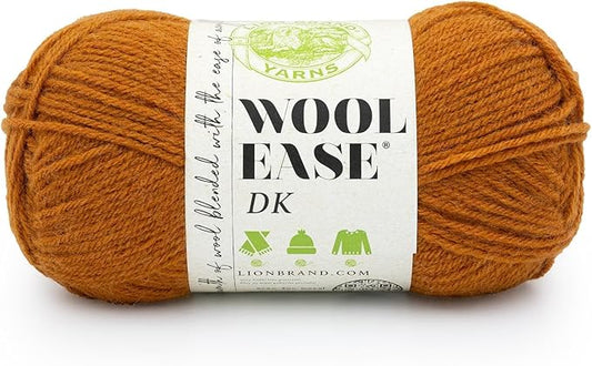 Lion Brand Wool-Ease DK Yarn, Yarn for Knitting, Crocheting, and Crafts, Pumpkin, 1 Pack