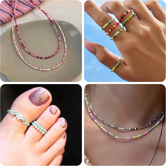 Bulk 3mm Dark Pink Seed Beads for Jewelry Making 110 Grams About 3500pcs,6/0 Glass Craft for Making Earrings, Bracelets, Pendants, Waist Jewelry, DIY Handmade Seed Beads（Dark Pink Mix）