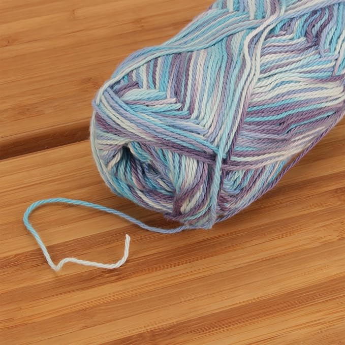 JubileeYarn Cotton Select Yarn - 50g/Skein Sport Weight - Tidal Wave - 8 Skeins