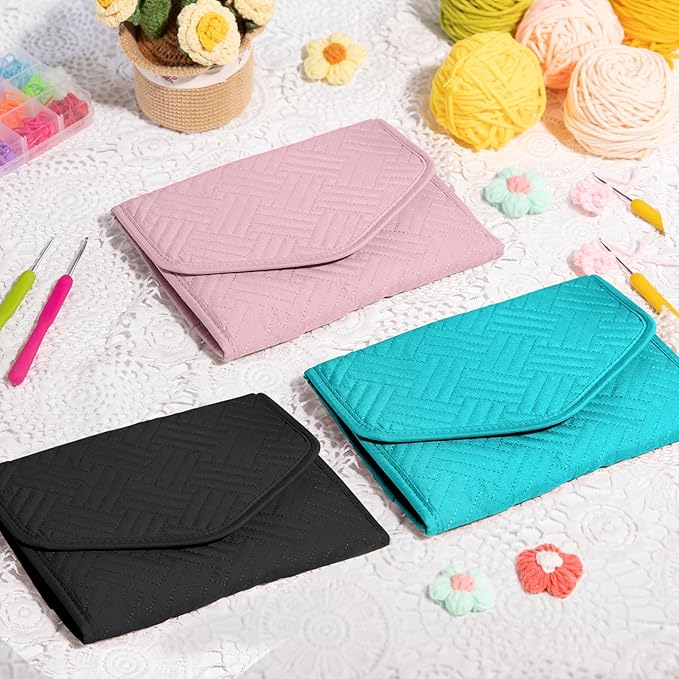 Crochet Hook Case - Foldable Organizer for Knitting & Crochet Supplies - Knitting Accessories
