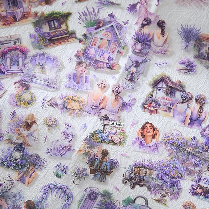 Uideyvi Summer Theme Sticker Scrapbooking Supplies for Junk Journal, 20 Sheets PET Stickers(TZ-001-006)