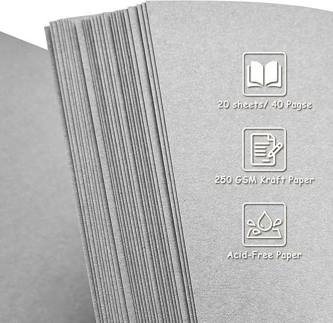 Scrapbook Album 10x10 Inch - Hardcover Kraft Paper Photo Album with 40 Pages, Memory Book for Wedding, Anniversary, Family, Christmas, Baby Shower, Ideal for Preserving Precious Moments