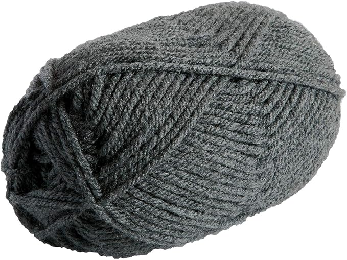 Knit Picks Brava Gray 100% Acrylic Worsted Weight Soft Yarn for Knitting, Crocheting, Knitting Machine use, Medium Weight 4 Yarn for Washable Projects (Cobblestone Heather)