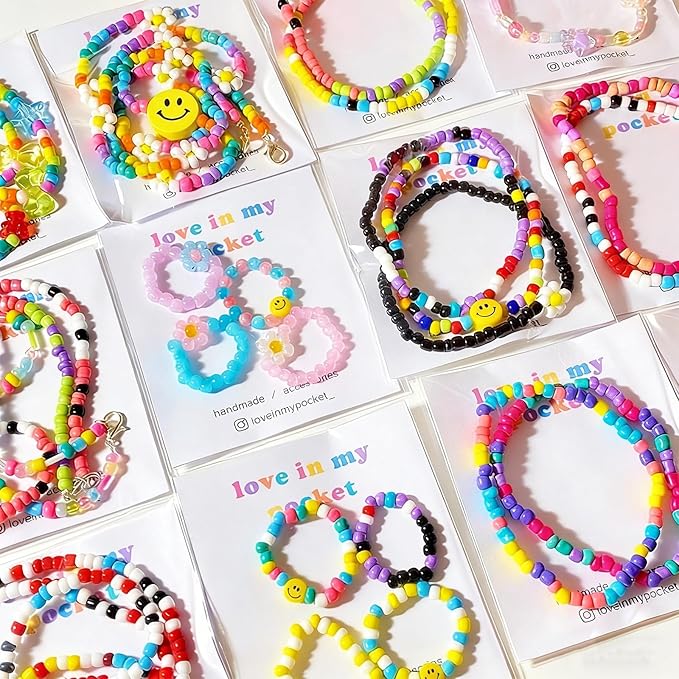 Glass Seed Beads for Bracelet Making Kit, 24 Colors 6/0 4mm Small Beads Multicolor Beading Beads with Container Box for Jewelry Making - Approx 6000pcs