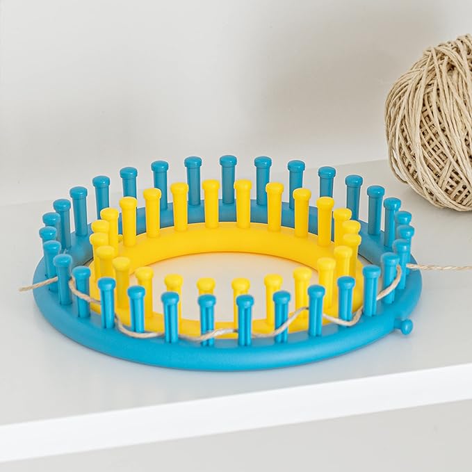 MAHITOI Long Loom Set, 4 Assorted Size & Color, Anchor Pins, Knit Baby Blanket, Hat, Sock, Shawl, Glove, Scarf, Includes a Yarn Hook & a Needle, a Fit Craft Kit Tool for Giveaways Souvenirs, Gifts
