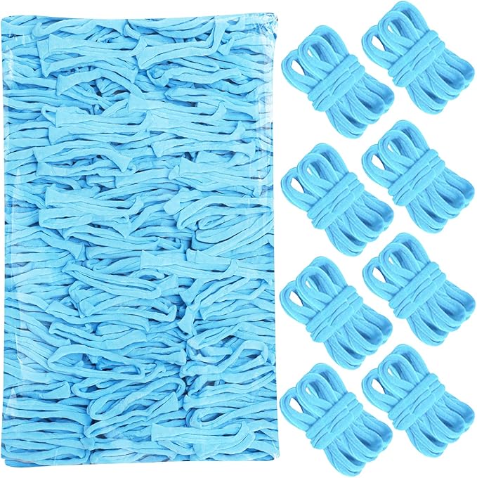 SUGORER 600 PCS Weaving Loom Blue Potholder 7" inch Elastic Themed Potholder Weaving Loops Loom Knitting Loops Weaving Flexible Loom Kit Elastic Ideal for Girls Ages DIY Crafts Supplies