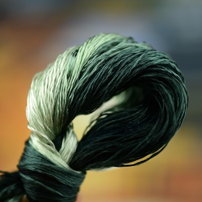 Natural 100% Silk Thread, Handmade Embroidery Thread Silk Floss 9 Colors 110m Each (43)