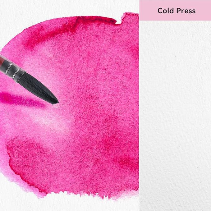 LIGHTWISH Watercolor Paper Bulk, 100% Cotton Cold Press 300gsm/140lb, 2 Pack, Total 40 Sheets A5 Hole-Punched Replaceable Paper for Artists, Adults,Students,5.8 * 8.2 Inches
