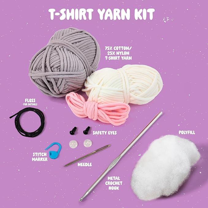 Bucilla Complete Crochet Kit, Caylee The Cat, 5"