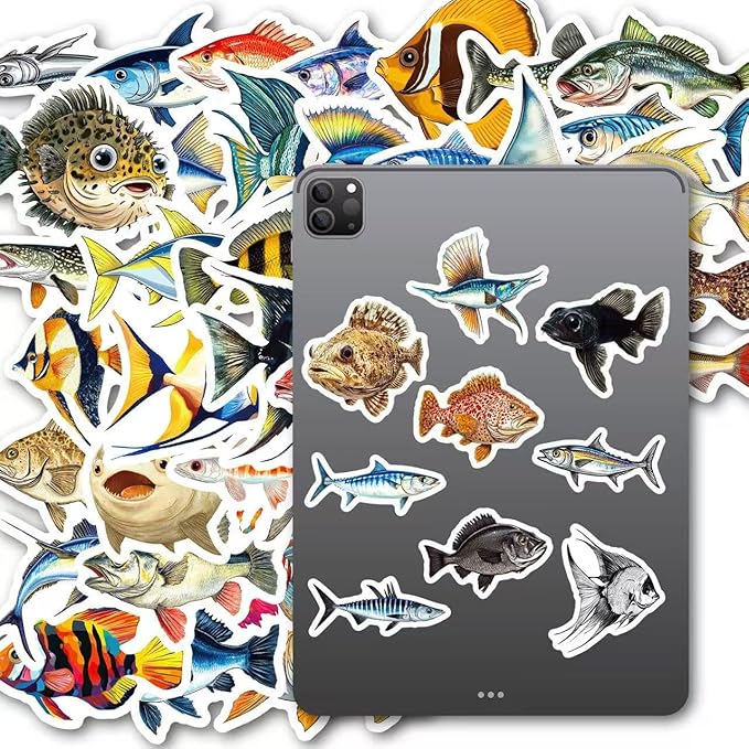 200 pcs cute animal stickers bulk for kids,girls,boys,teens adults.waterproof vinyl kawaii sticker pack for water bottle laptop, phone.teacher reward kids stickers in wild/farm/dinosaurs/fish