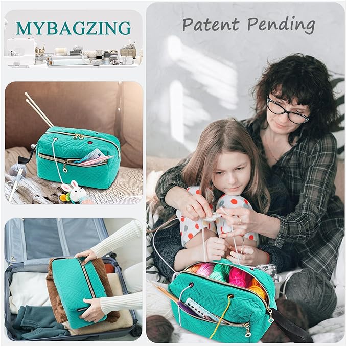 Small Crochet Bag Organizer - Knitting Bag - Yarn Storage Organizer - Yarn Bag for Crocheting - Yarn Holder for Crochet Accessories, Knitting Needles, Crochet Hooks, Knitting Gifts