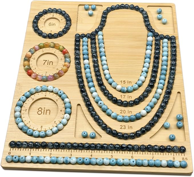 Petoysoso Bead Boards for Jewelry Making, Bamboo Beading Board for Bracelet & Necklace, Bead Tray for Jewelry Making Supplies