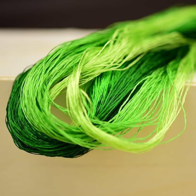 Natural Mulberry Silk Embroidery Thread – 8 Colors, 110m Each, Premium Hand-Dyed Silk Floss for Hand Embroidery, Cross-Stitch, and Needlework (01)