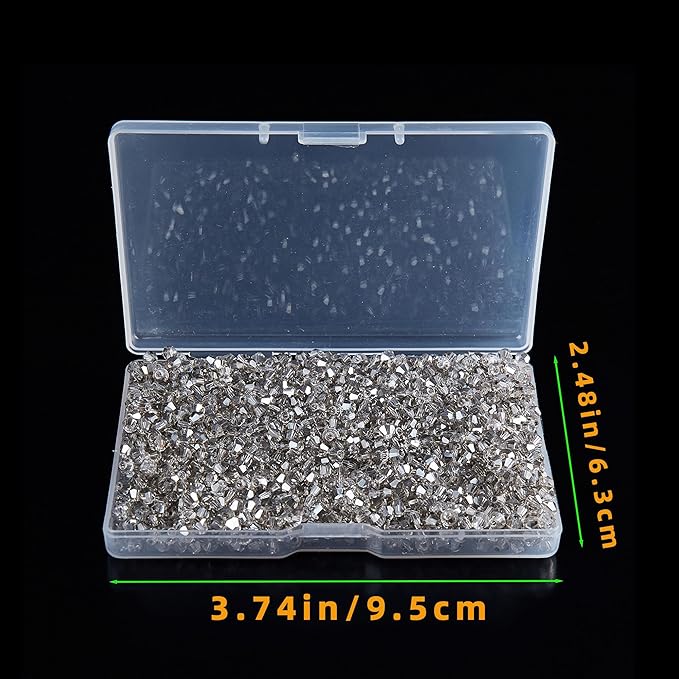 laopottbeads 1200pcs 3mm bicone crystal glass beads for jewelry making, sparkling mini beads for suncatchers, diy bracelets & craft projects (grey)