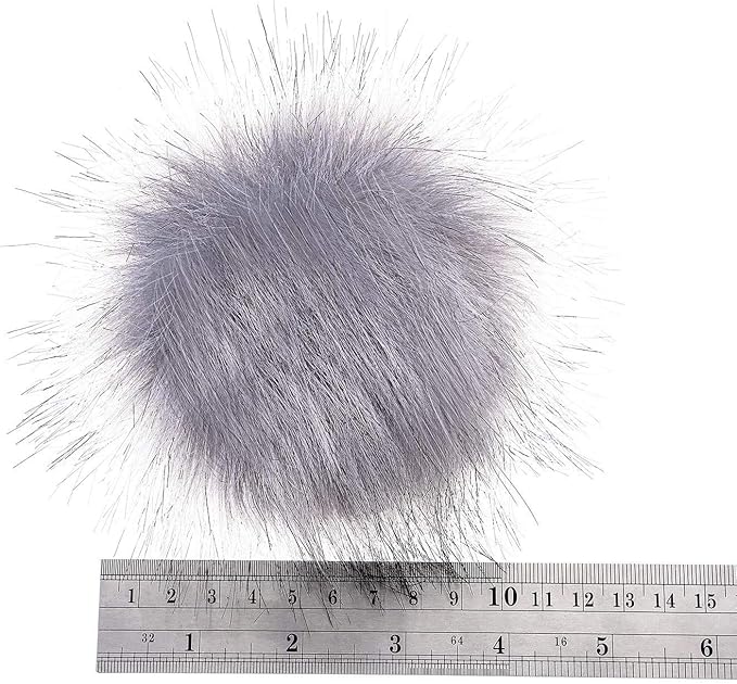 boao 8 pcs faux fur pompoms for hats with removable press button faux fur fluffy pompom balls knit hats clothing accessories for bobble hat knitting shoes scarves bag(4 color)
