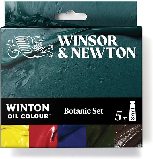 Winsor & Newton Winton Oil Color Paint Set, Botanicals, 5 x 37ml Tubes
