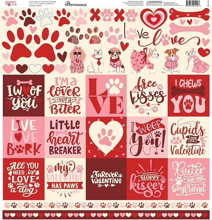 Reminisce Puppy Love Scrapbook Collection KIT