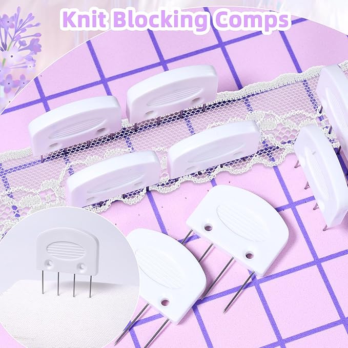 20 Pcs Knit Blocking Pins Knit, Knit Blockers Combs for Blocking, Knitting Pins Kit Knitting Tools Knitter Crochet Sewing Lace or Needlework Projects Tools Device