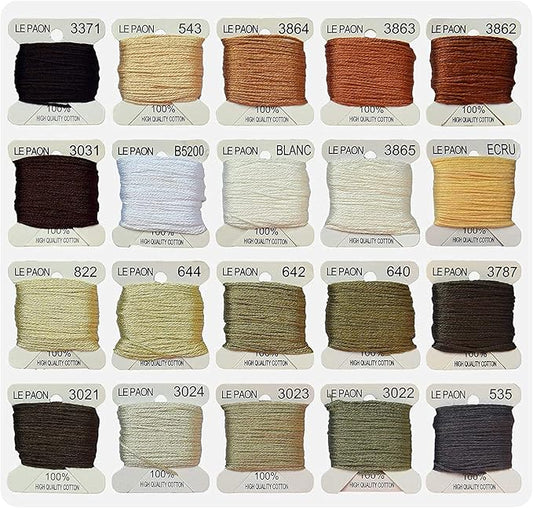 Embroidery Floss bobbins - Cross Stitch Threads - Friendship Bracelets Floss - Crafts Floss - 20 Bobbins Per Pack Embroidery Floss,Light Ash Gray Gradient