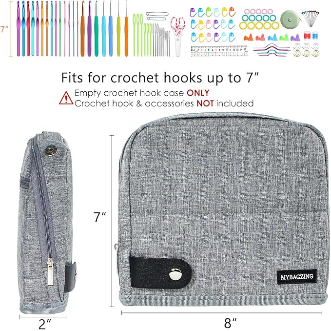 Crochet Hook Case - Stand Up Organizer - Unique Design - Knitting & Crochet Supplies Holder