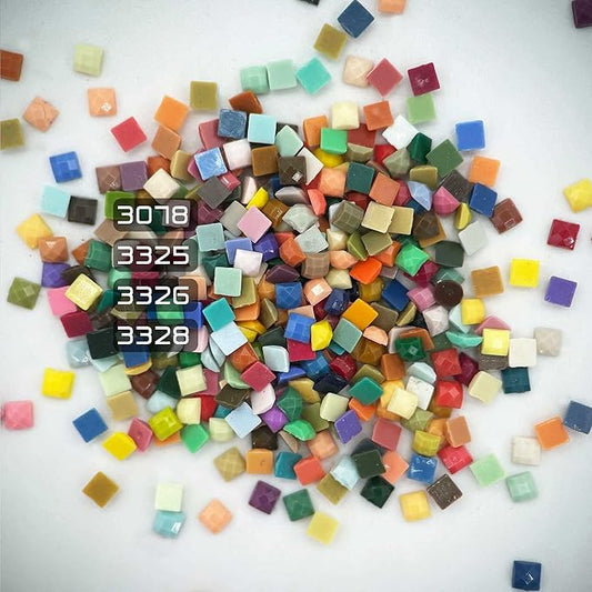 Diamonds Painting Accessories,Replacement for Missing Square Drills 3078 3325 3326 3328,Rhinestone Resin Diamond Drill,4 Colors Beads Gems Stones,3500pcs per Color