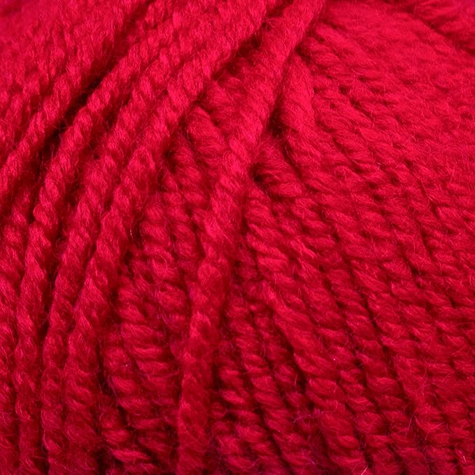 Estako Star-Worsted Yarn - 75% Acrylic 25% Wool - Soft Medium Weight #4-100g (3.52oz) - 170m (186yds) - Crochet & Knitting Yarn (43121 - Red)