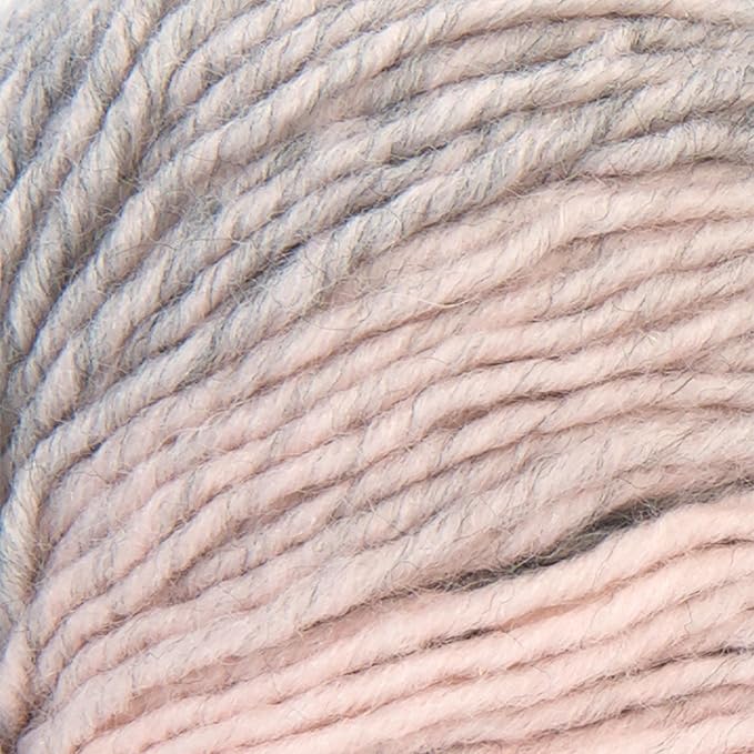 Lion Brand Yarn (1 Skein) Scarfie Bulky Yarn, Pink/Silver