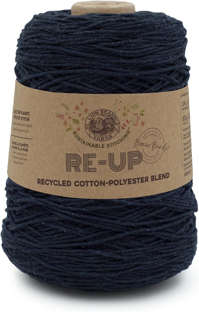 Lion Brand Yarn Re-Up Yarn Bonus Bundle, Midnight