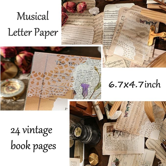 Vintage Aesthetic Scrapbook Supplies Kit with Scrapbook Paper, Stickers, Bookmarks for Scrapbooking, DIY Albums, Junk Journals, Bullet Journals, Dark Academia Aesthetic Decor (Dark1 129 Pcs)
