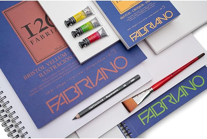 Fabriano 1264 Watercolor Pad, Bright White