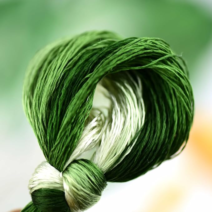Natural 100% Silk Thread, Handmade Embroidery Thread Silk Floss 8 Colors 110m Each (45)