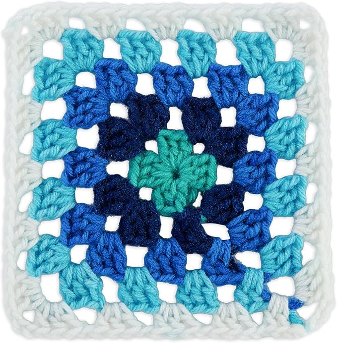 Red Heart All in One Granny Square Soft White - Frigid Yarn - 3 Pack of 250g/8.8oz - 100% Acrylic - #4 Worsted (Medium) - 381m/417Yards - for Knitting, Crochet and Amigurumi